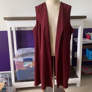 Burgundy Duster with Pockets